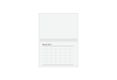 PDF 6" x 6" Wire-O With Holiday 12 Months Modern Grid 2024 Calendars Print Layout Templates