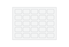 AI 1" x 2.625" (60 per sheet) Rounded Corner Sheet Stickers Print Layout Templates