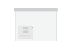 PSD 8.5" x 5.5" Window Clings Print Layout Templates