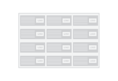InDesign 2" x 4" (20 per sheet) Rounded Corner Bottle Labels Print Layout Templates