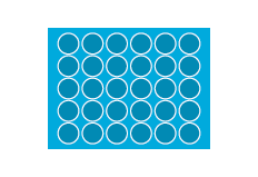 PSD 2" x 2" (40 per sheet) Circle Sheet Stickers Print Layout Templates